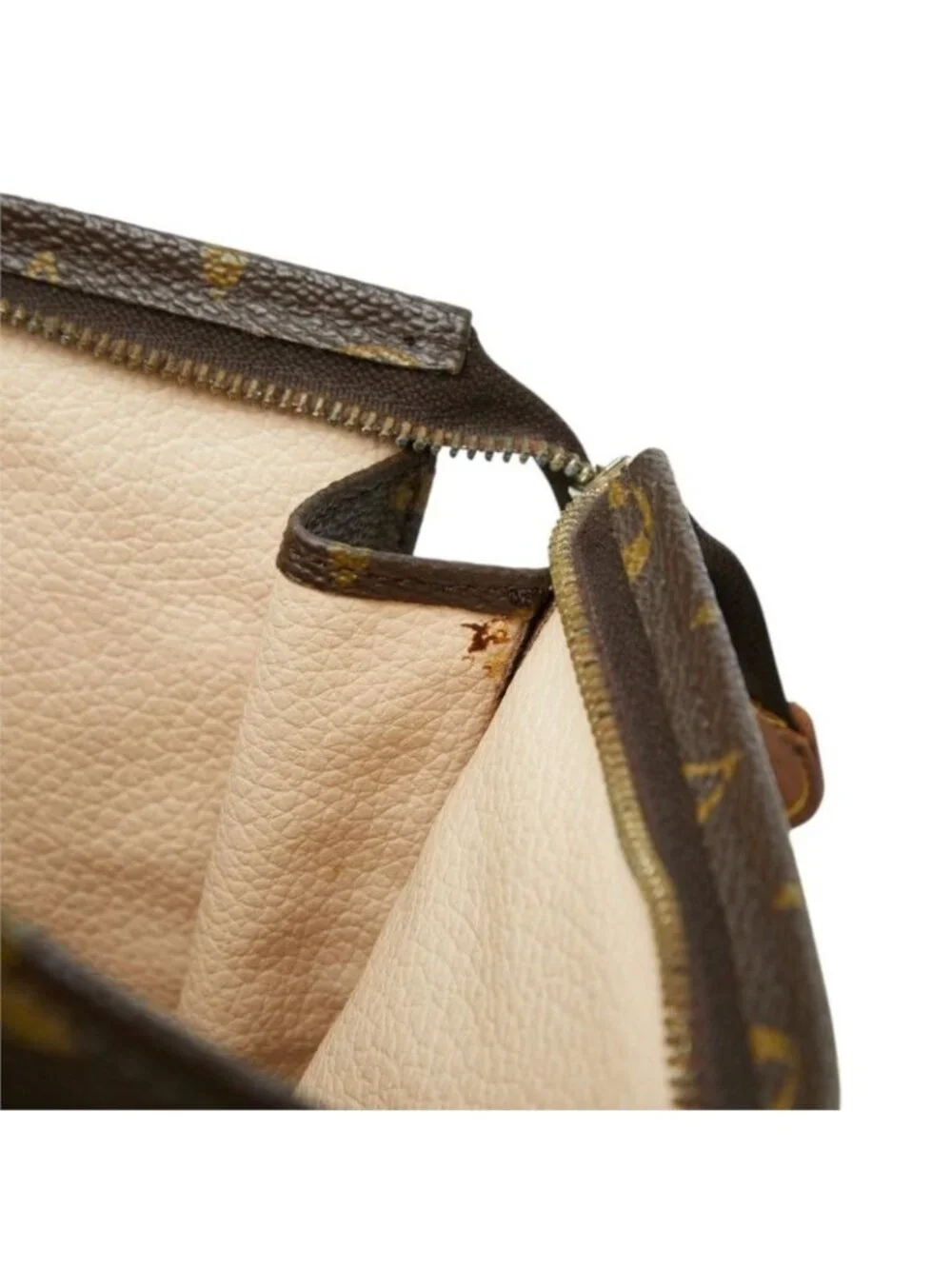 Louis Vuitton Monogram Poche Toilette 26 Clutch Pouch Brown Leather